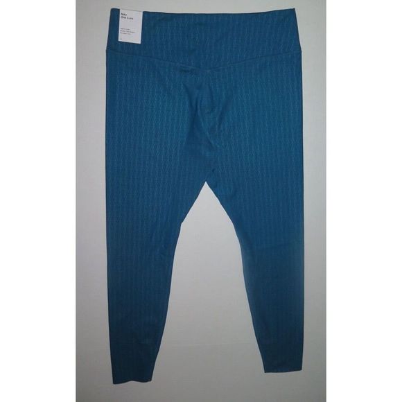 Nike DM7260 Women's Sz XL Marina Blue One Luxe Mid-Rise Printed Leggings $100 - Picture 2 of 11